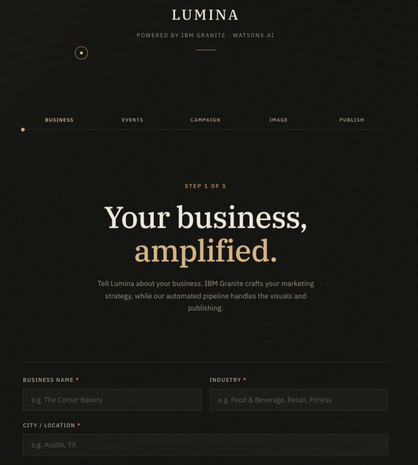 Lumina campaign generator interface